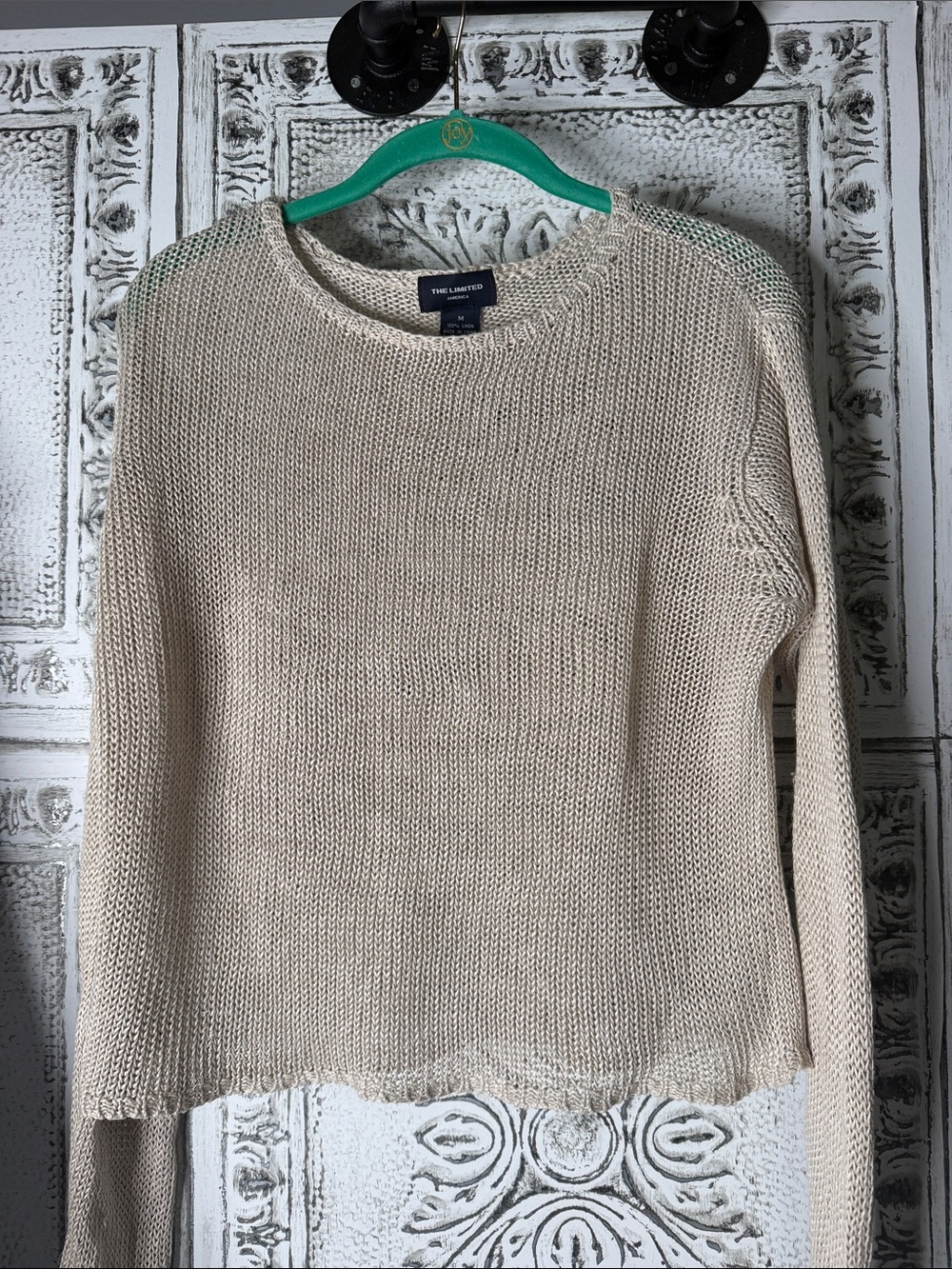 The limited Linen bathing suit cover top